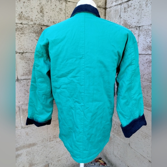 Julia Michaels Teal Vintage Cotton Twill 4 Button Coat - Picture 2 of 16